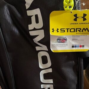 Under Armour Black and White Storm Backpack
